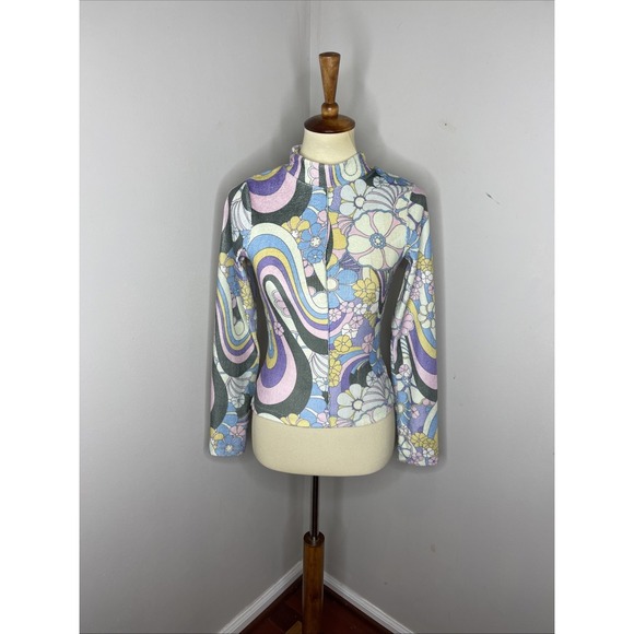 Damson Madder Peggy Psych Long Sleeve Top in Purple Sz 6 - Picture 2 of 10